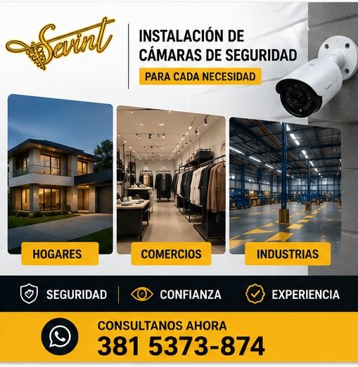 Instalación de cámaras para hogares, comercios e industrias